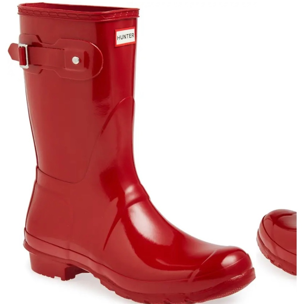 Hunter rain boots, red, kids 1a
